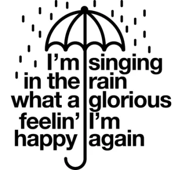 Wandtattoo Spruch I´m singing in the rain - TenStickers