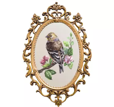 Vintage wandtattoo vogelspiegel - TenStickers