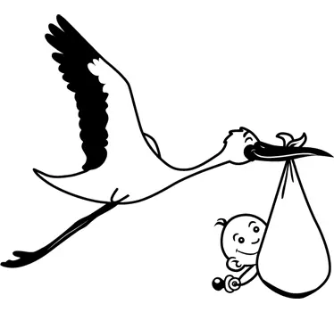 Vogelstorch Aufkleber - TenStickers