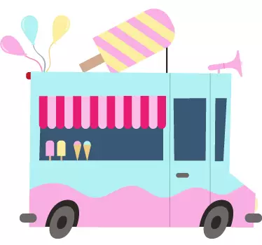 Wandaufkleber Eiswagen - TenStickers