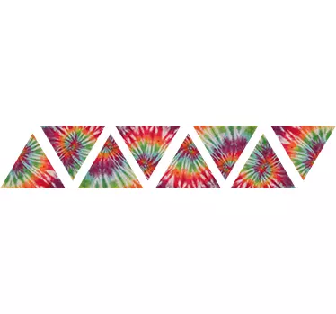 Wandtattoo Wohnzimmer Bunte Dreieck Ornament Wandbordüre - TenStickers