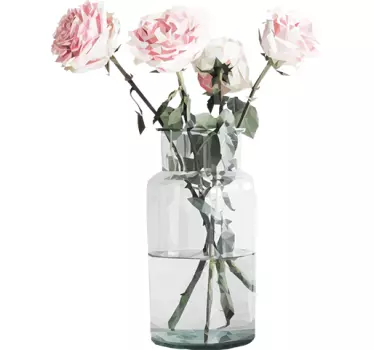 Wandsticker geometrische Rosen - TenStickers