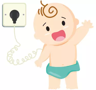 Wandsticker Ladestation Baby - TenStickers