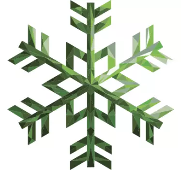 Wandsticker Schneeflocke Grün - TenStickers