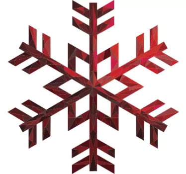 Wandsticker Schneeflocke Rot - TenStickers