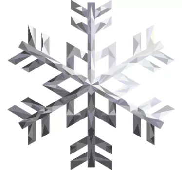Wandsticker Schneeflocke Silber - TenStickers