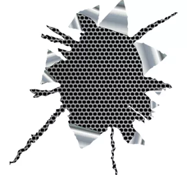 Aufkleber 3D Effekt Metall - TenStickers