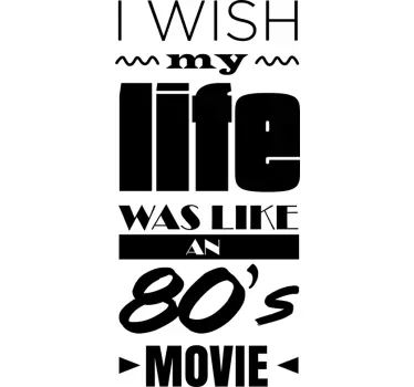 Wandtattoo 80er Jahre Text - TenStickers