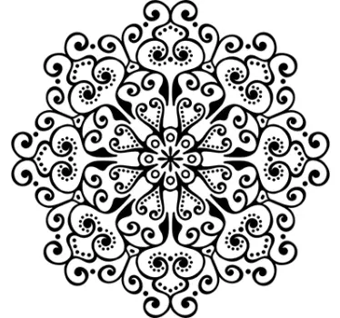 Wandtattoo Schlafzimmer abstrakter Blumen Mandala - TenStickers