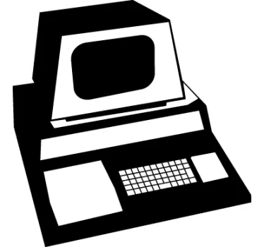 Wandtattoo alter PC Retro - TenStickers