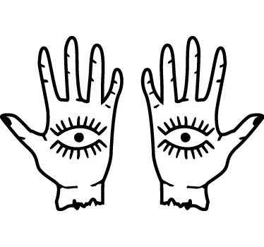 Wandtattoo Augen und Hände - TenStickers