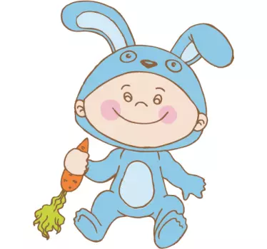 Wandtattoo Baby als Hase - TenStickers
