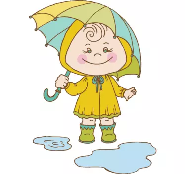 Wandtattoo Babyzimmer Planschen im Regen - TenStickers