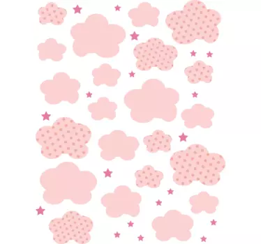 Pack von 41 Wandtattoo Baby Wolken - TenStickers