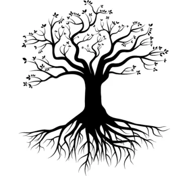 Wandtattoo Baum mit Wurzeln - TenStickers