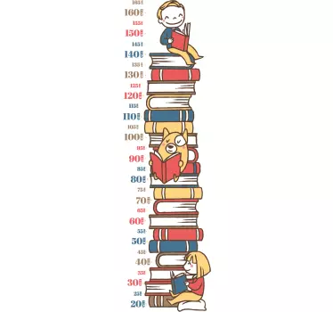 Wandtattoo Kinderzimmer Bücher Messlatte - TenStickers