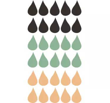 Wandtattoo bunte Regentropfen - TenStickers