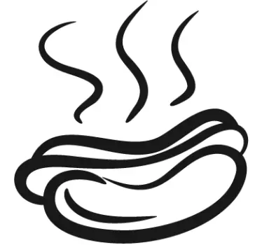 Wandtattoo dampfender Hotdog - TenStickers