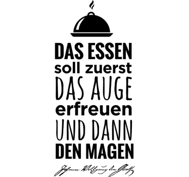 Wandtattoo Das Essen soll zuerst das Auge erfreuen - TenStickers