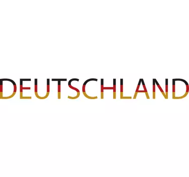 Textaufkleber Deutschland schwarz-rot-gold - TenStickers