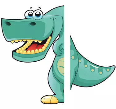 Wandtattoo Dinosaurier für die Tür - TenStickers