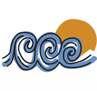 Wandtattoo drei Wellen - TenStickers