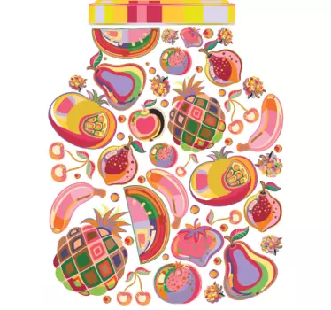 Wandtattoo Einmachglas Früchte - TenStickers