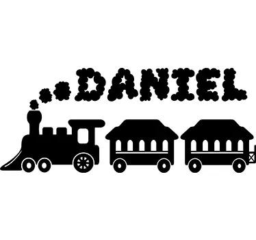 Wandtattoo Kinderzimmer Eisenbahn mit Namen - TenStickers