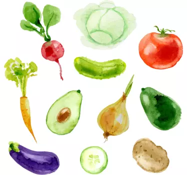 Aufkleber für Zuhause Gemüse Variation - TenStickers