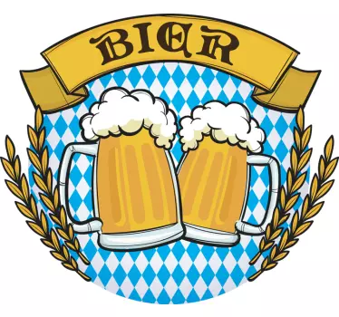 Wandtattoo Küche mit Getränke Bier - TenStickers