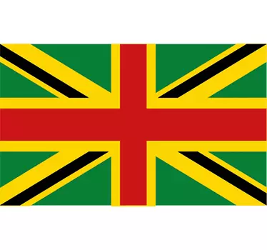 Wandtattoo Fahne Rasta GB - TenStickers