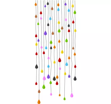 Wandtattoo farbige Tropfen - TenStickers