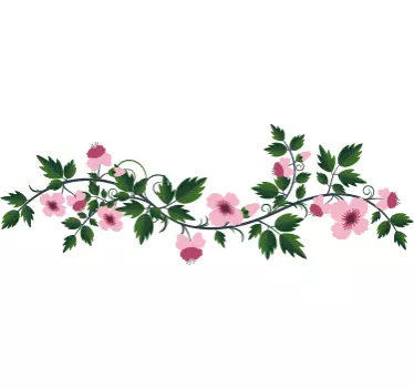 Wandtattoo florale Gaderobe - TenStickers