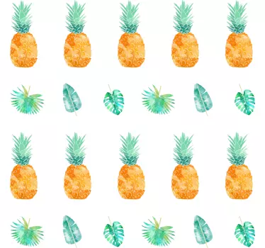 Wandtattoo Küche Struktur Ananas Skizze - TenStickers