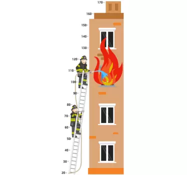 verschiedene Aufkleber Feuerwehr Messlatte - TenStickers