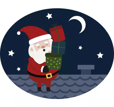 verschiedene Aufkleber Weihnachtsmann Schornstein Santa - TenStickers