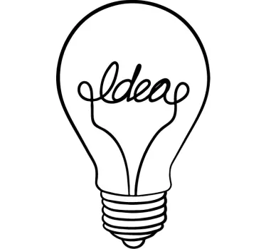 Glühbirne Wandtattoo Jugendzimmer - TenStickers