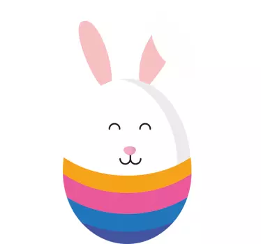 Wandtattoo Hase Ei - TenStickers