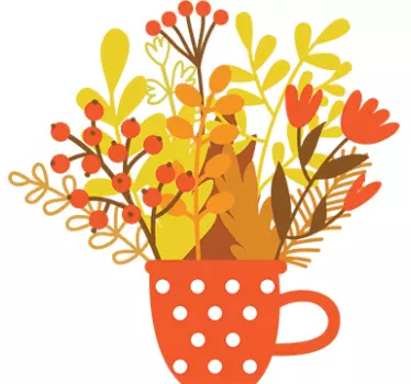 Wandtattoo herbstliche Tasse - TenStickers