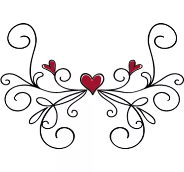 Wandtattoo Herz Ornament - TenStickers