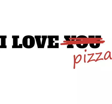 Wandtattoo Küche I love pizza - TenStickers