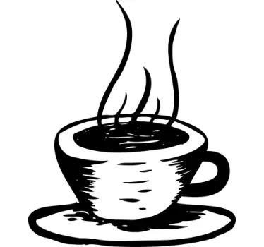 Wandtattoo Küche mit Kaffee und Milch - TenStickers