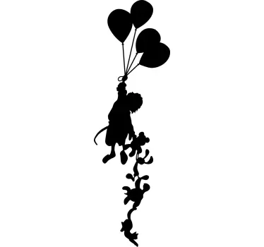 Wandtattoo Kind mit Luftballons - TenStickers