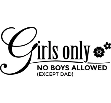 Wandtattoo Kinder girls only - TenStickers