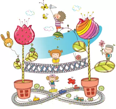 Wandtattoo Kinderparadies - TenStickers