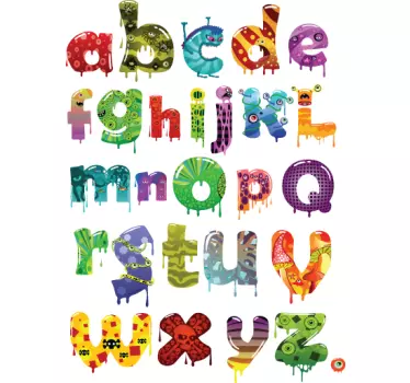 Wandtattoo Kinderzimmer Alphabet - TenStickers