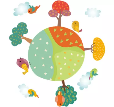 Wandtattoo Kinderzimmer farbenfrohes baumkonzept - TenStickers