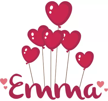 Wandtattoo Kinderzimmer Herz mit Namen - TenStickers