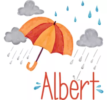 Wandtattoo kinderzimmer mit buntem regenschirmdesign - TenStickers