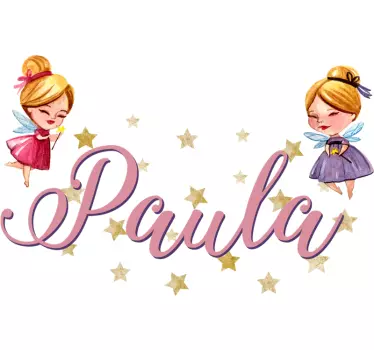 Wandtattoo Kinderzimmer personalisiertes feennamen-design - TenStickers